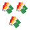 24Pcs Sport Referee Flags Assorted Colors Stainless Steel Handle 5