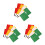 24Pcs Sport Referee Flags Assorted Colors Stainless Steel Handle 6