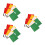 24Pcs Sport Referee Flags Assorted Colors Stainless Steel Handle 7