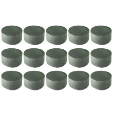 Steekschuim, 15 PCS Ronde Droge Steekschuimblokken, Groene blokken voor Kunstbloemen, Geweldig voor Bloemen