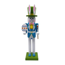 12inch Wooden Nutcracker Decorations,Easter Bunny Wooden Nutcracker Decor,Easter Nutcracker Figure,Nutcracker Ornament A