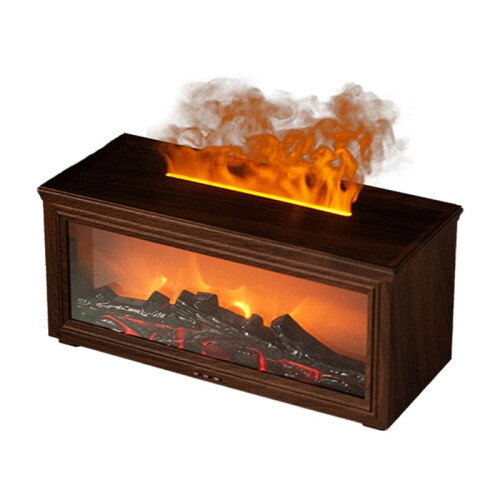 Aromatherapy Diffuser Simulation Fireplace with Dynamic Flame Effect Colorful Aromatherapy Diffuser for Home & Office B