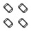 4Pcs Unbreakable Black Handheld Barber Mirror with Foam for Makeup Use 6