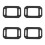 4Pcs Unbreakable Black Handheld Barber Mirror with Foam for Makeup Use 7