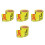 4Pcs Yellow Water Meter Decals PVC Adhesive for Accurate Liquid Level 4
