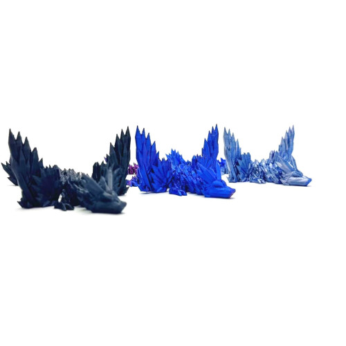 1PC45cm Ουράνιο Τόξο (τυχαίο χρώμα) Τρισδιάστατα Εκτυπωμένο Κρυστάλλινο Δράκο με 2