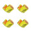 4Pcs Yellow Water Meter Decals PVC Adhesive for Accurate Liquid Level 9
