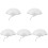 5Pcs Retro Style White Handheld Folding Fan with Delicate Lace 4