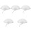 5Pcs Retro Style White Handheld Folding Fan with Delicate Lace 5