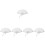 5Pcs Retro Style White Handheld Folding Fan with Delicate Lace 7