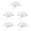 5Pcs Retro Style White Handheld Folding Fan with Delicate Lace 8