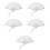 5Pcs Retro Style White Handheld Folding Fan with Delicate Lace 9