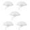 5Pcs Retro Style White Handheld Folding Fan with Delicate Lace 10