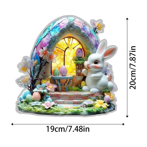 Rabbit Decor Acrylic Tabletop Ornament 1 Piece 2