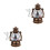 2Pcs Multi LED Christmas Snow Globe Lantern Music Box Battery USB 3
