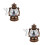 2Pcs Multi LED Christmas Snow Globe Lantern Music Box Battery USB 4