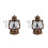2Pcs Multi LED Christmas Snow Globe Lantern Music Box Battery USB 6