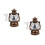 2Pcs Multi LED Christmas Snow Globe Lantern Music Box Battery USB 7