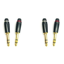 2X HiFi Gold Plated 3.5mmBalanced Female to 1/4 6.35mm TRS Male Adapter Converter
