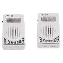 2X Telefon Ringer Telefon Förstärkare Vägg Ring Högtalare Strobe Ljus Blinker Bell Extra Högt Ljud