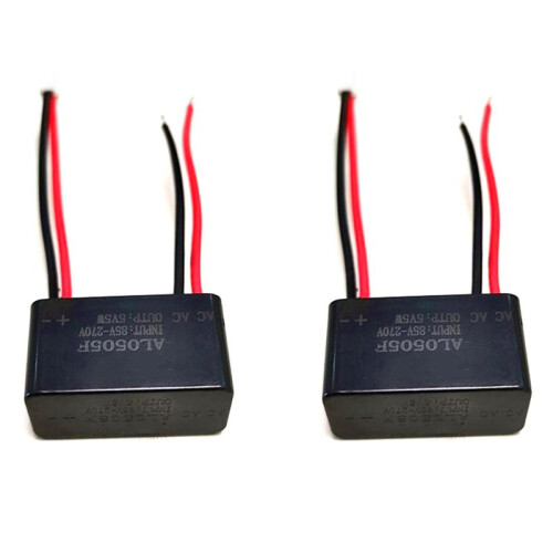 2X AC 220V A  5V/1A  Trasformatore 5W Impermeabile Epoxy Potting Light Power Supply Interruttore Modulo Driver 1