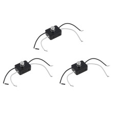 3X Kit Combinado de Interruptor Dimmer Integrado 120 V Interruptor Dimmer Rotativo de Substituição para Luminárias de Mesa/Luzes de Chão