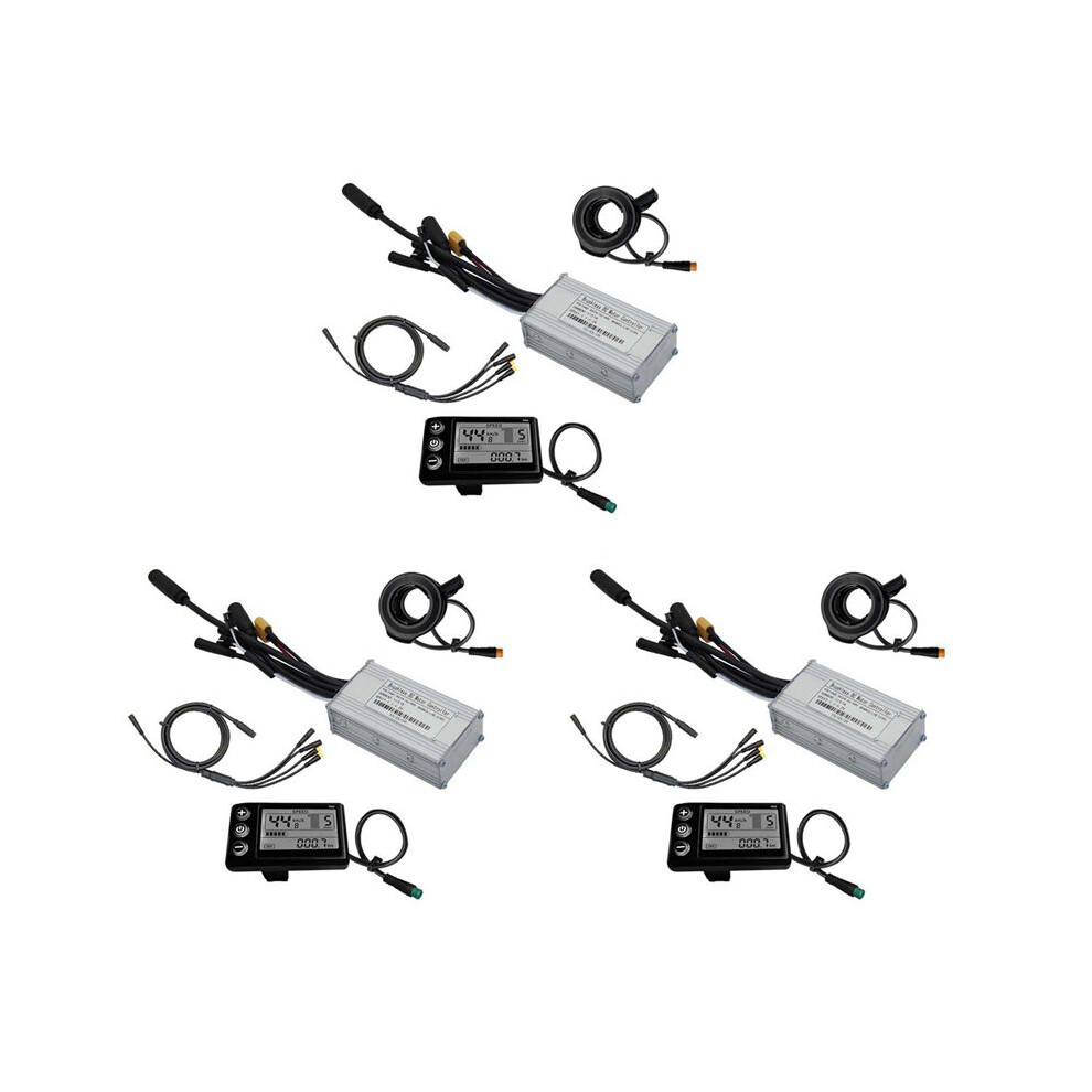 3X Three Mode Ebike Sine Wave Controller 24V/36V/48V 17A With S866 Lcd Display Waterproof Connector For 350W Ebike 4712880696346