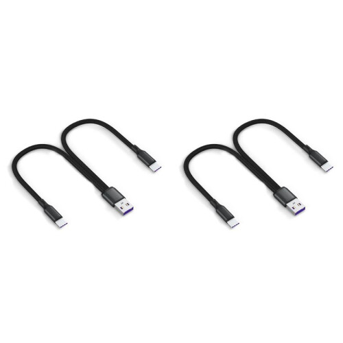 2X 6A Fast Charging Dual Port Type-C Splitter Charging Cable Powered Device Cord Powered  TYPE-C+TYPE-C Devices