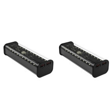 2X 21700 Battery Storage Box 4 Slots DIY Power Bank Box for 21700 Charger Dual USB Output TypeC Input Black