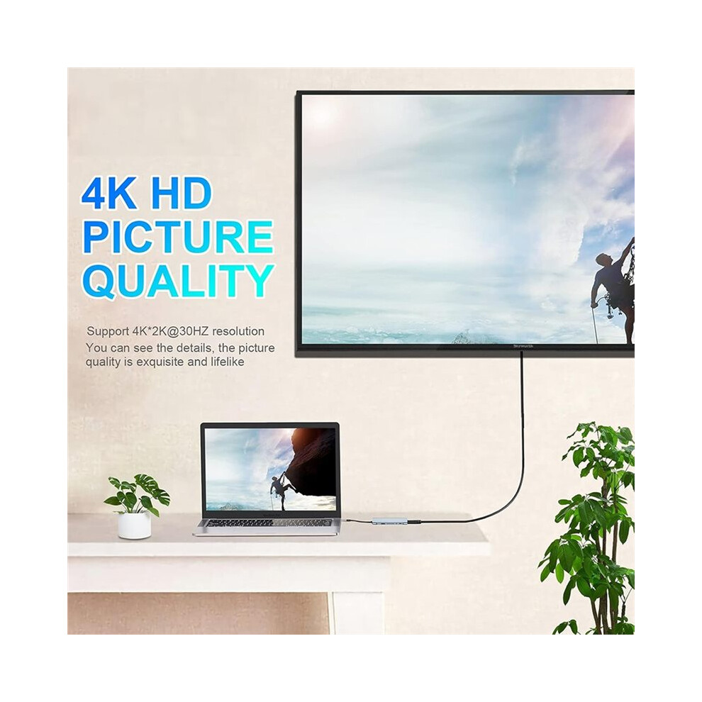 11-In-1 Docking Station (100Mbps Ethernet Port + Vga) 4K Uhd+Vga+Pd+Usb+Rj45 Ethernet+/Tf Card Reader+3.5Mm 6132123159991