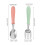 1Set Kids Stainless Steel Fork and Spoon Set Durable Safe 2