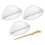 4Sets Porcelain Tea Dosing Cups Scoop Coffee Bean Holder White 3