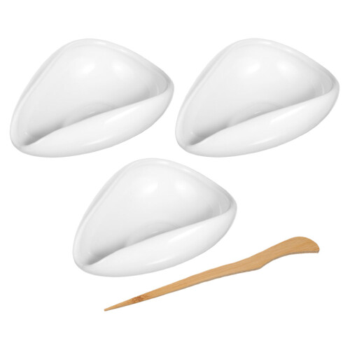 4Sets Porcelain Tea Dosing Cups Scoop Coffee Bean Holder White 2