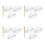4Sets Porcelain Tea Dosing Cups Scoop Coffee Bean Holder White 7