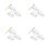 4Sets Porcelain Tea Dosing Cups Scoop Coffee Bean Holder White 8
