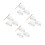 4Sets Porcelain Tea Dosing Cups Scoop Coffee Bean Holder White 9