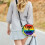 Rainbow Love Axelväska för Dam Liten 5