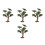 4Pcs Plastic Miniature Trees for Model Railroads and Landscape Scenery 6