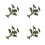4Pcs Plastic Miniature Trees for Model Railroads and Landscape Scenery 8