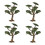 4Pcs Plastic Miniature Trees for Model Railroads and Landscape Scenery 9