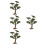 4Pcs Plastic Miniature Trees for Model Railroads and Landscape Scenery 10