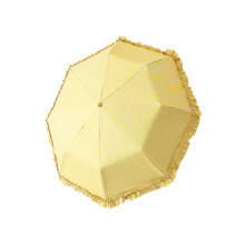 Practical Lace Trim Umbrella For Blocking Sunlight And-Yellow
