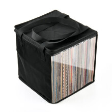 Vinyl Record Carrying Storage Case Travel Storage Bag Dustproof Portable Case with Lid Handles for 12 Inch Vinyl Albums