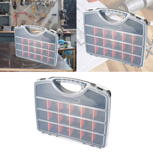 Plastic Tool Storage Box with Adjustable Compartments 2
