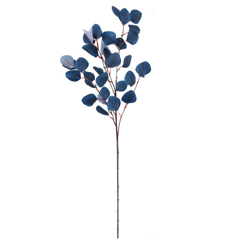 Lifelike Artificial Fall Leaves Stem – 35.4 in, Blue 1
