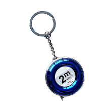 Porte-clés rétractable léger, règle à ruban à mesurer,-Bleu