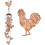 Wind Chime Wrought Iron Crafts Suitable for Balcony-Rooster 03 1