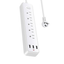 Niet vast Elektriciteitstoevoerbox 5 stopcontacten 3-Wit