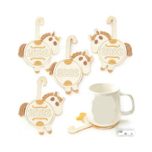 Set van 4 creatieve dierenbeschermers bekermat paardvormige-15