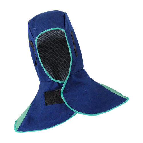 Beschermende lashelm, ademend, brandwerend laskap,-Blauw